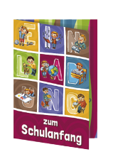 5er Set Einladungskarten - Schulanfang
