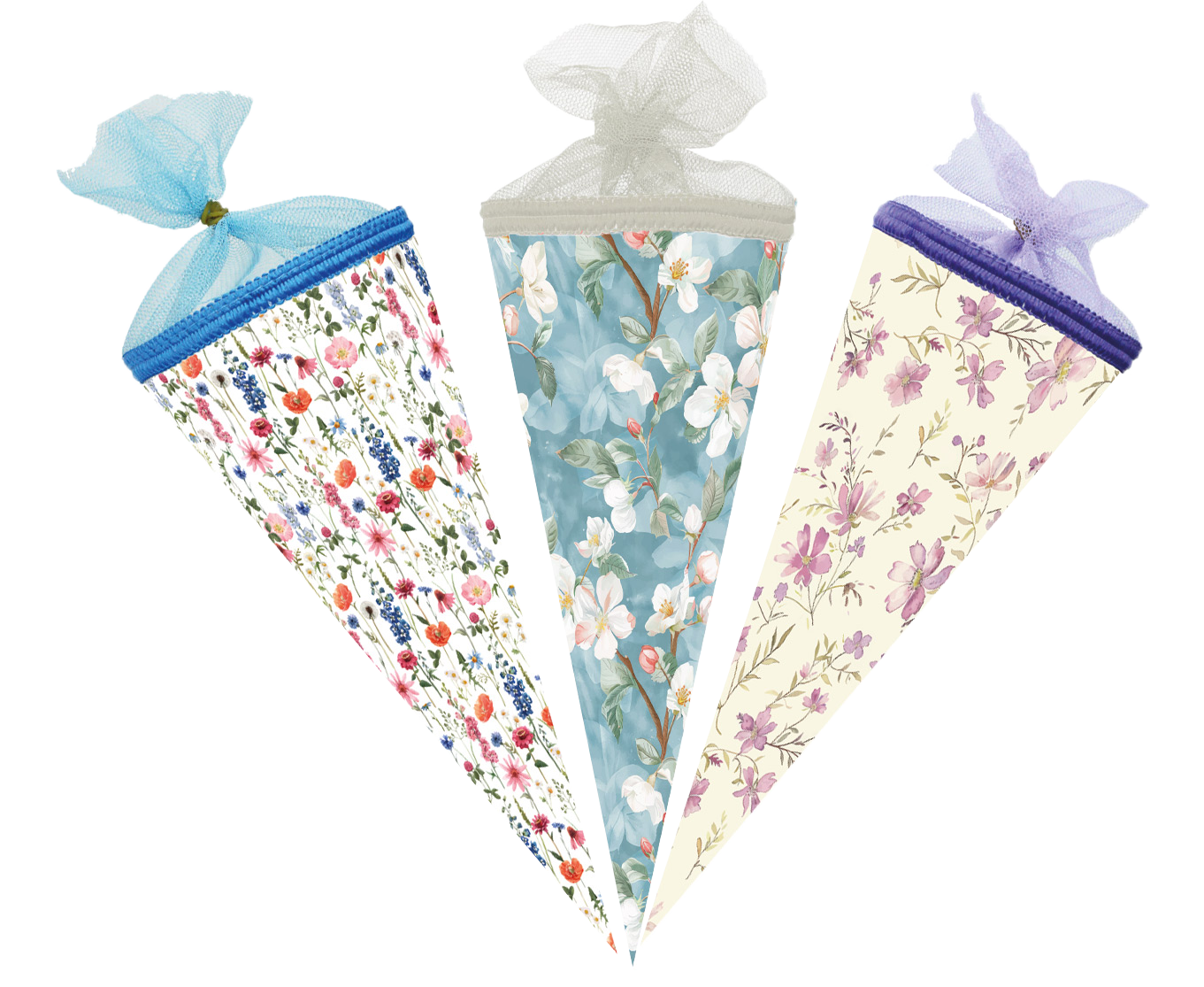 Geschenktüte mit Blumenstreumuster