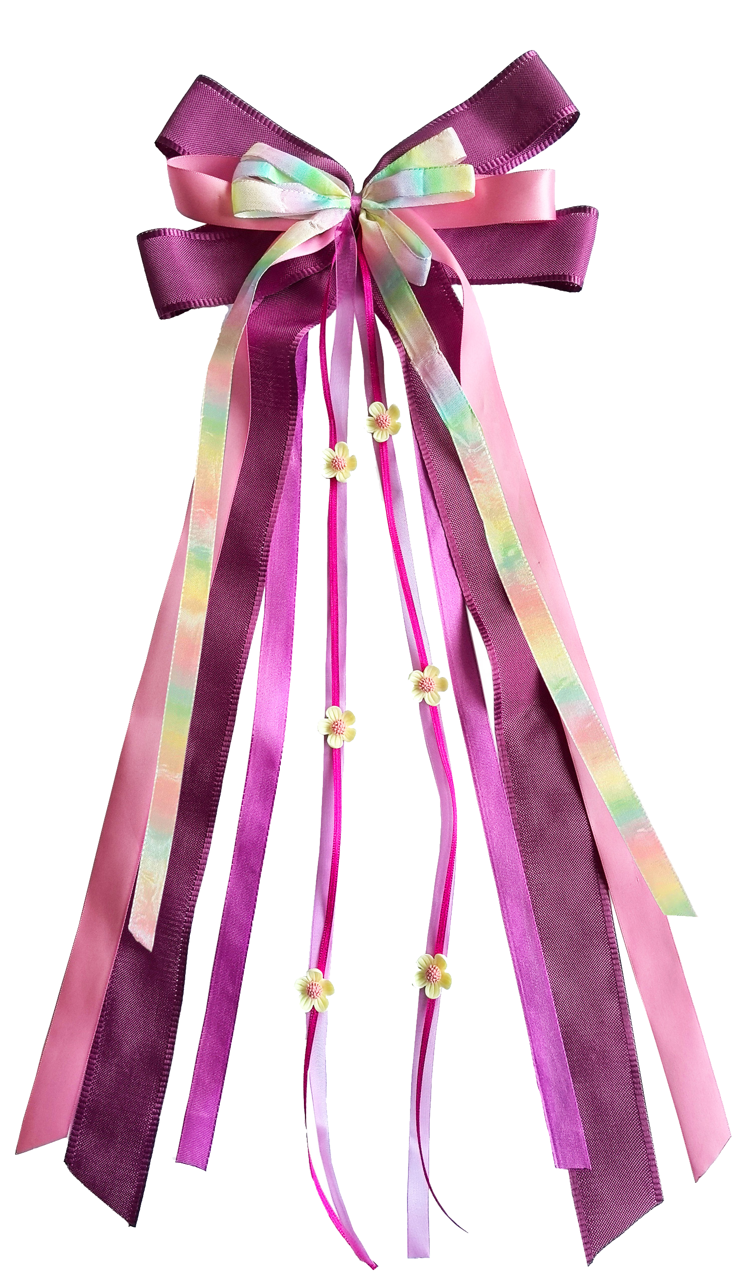 Schleife pink / rainbow / pastell
