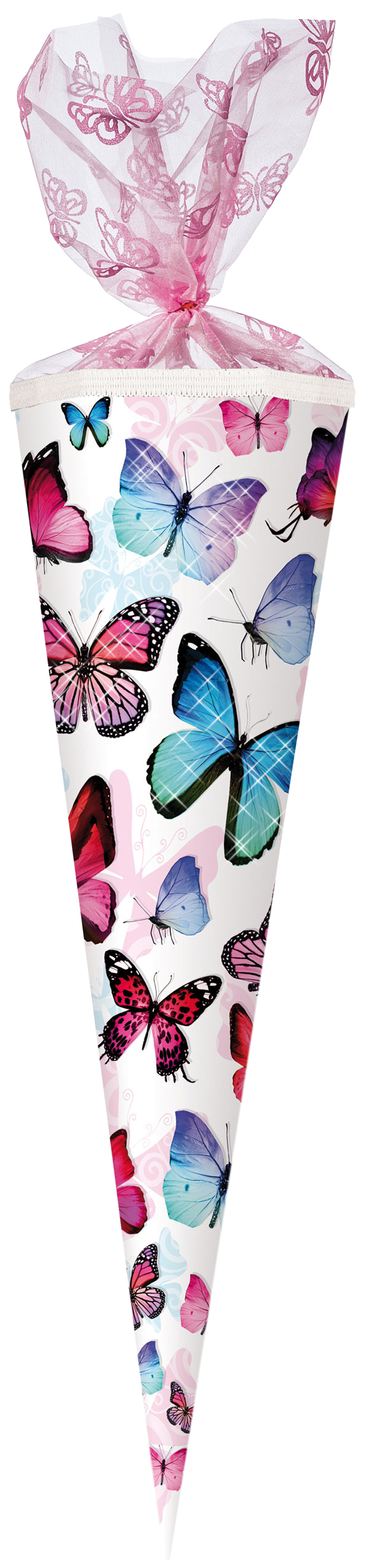 Schultüte Schmetterling mit Glitzer