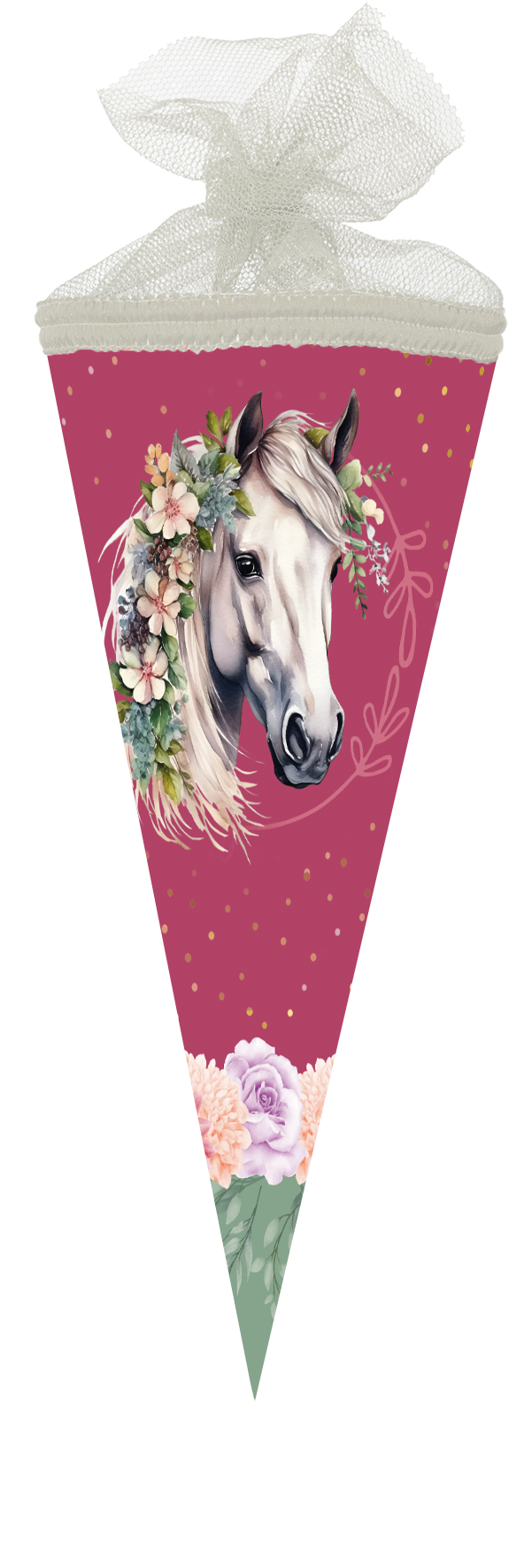 Schultüte Floral Horse