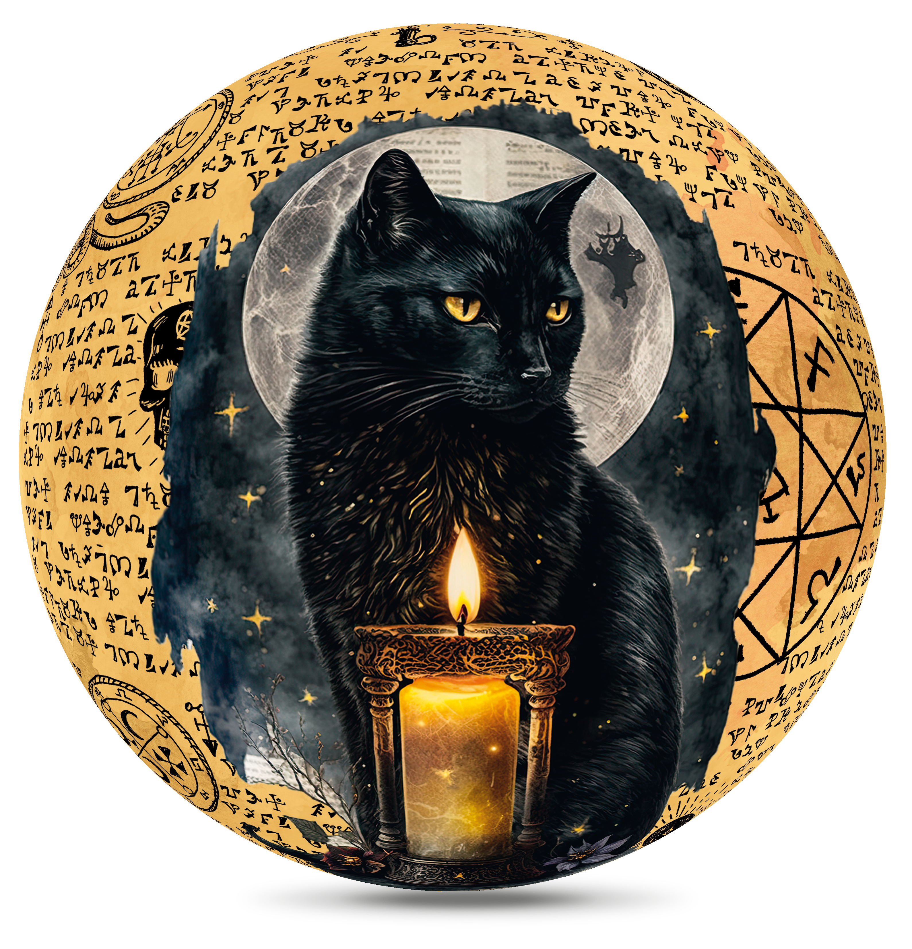 Weihnachtskugel "Halloween Shadows - Katze"