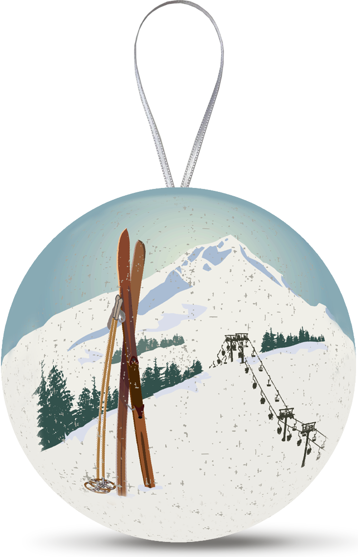 Weihnachtskugel "Winter im Gebirge"