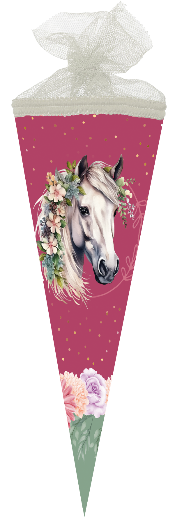 Schultüte Floral Horse