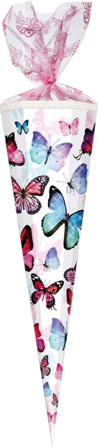 Schultüte Schmetterling mit Glitzer