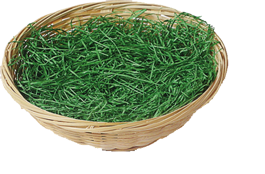 Bambusschale mit Ostergras