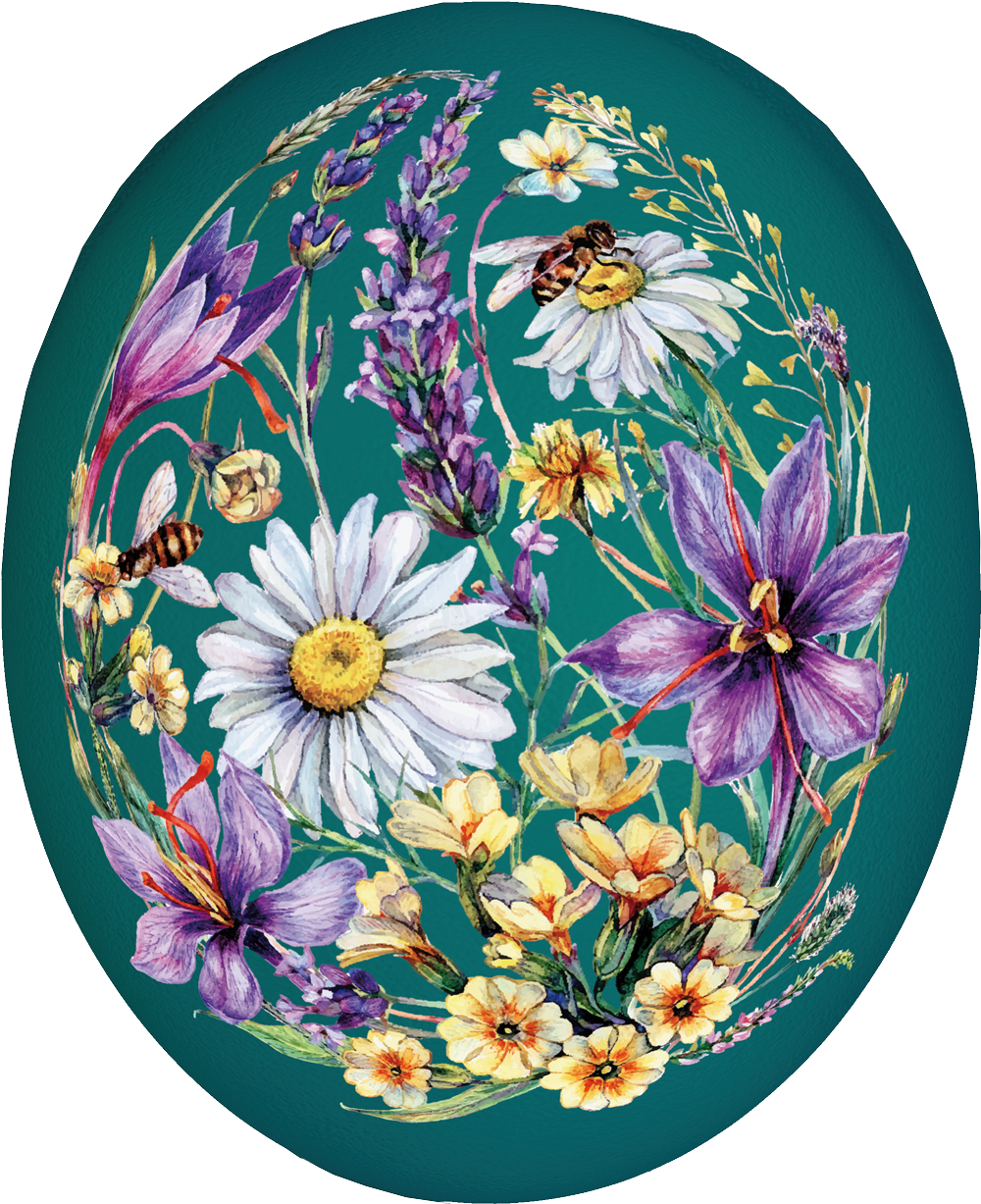 Osterei XL Floral Couture - Blumenwiese