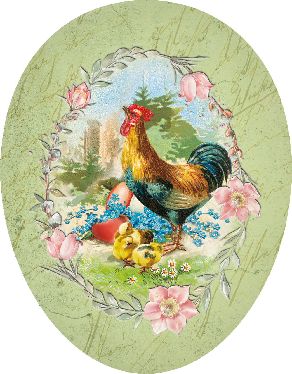 XL Osterei 25 cm - Osterglück grün
