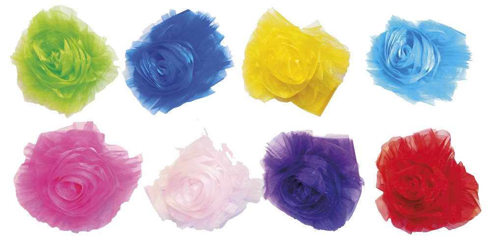 Rosetten aus Organza