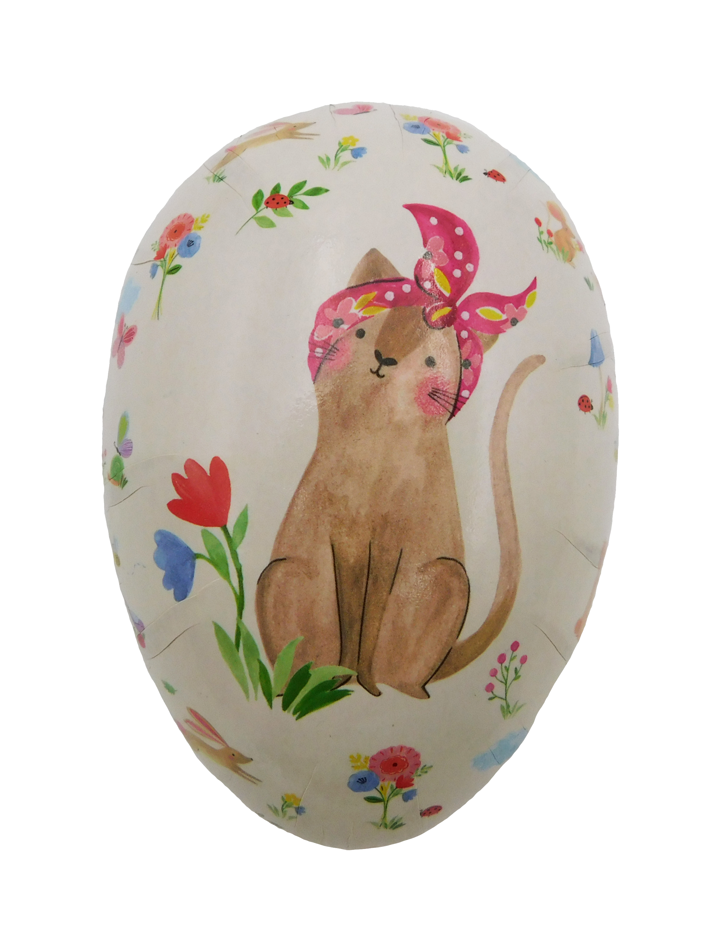 Limited Edition - Osterei Katze mit Haarband - 12 cm