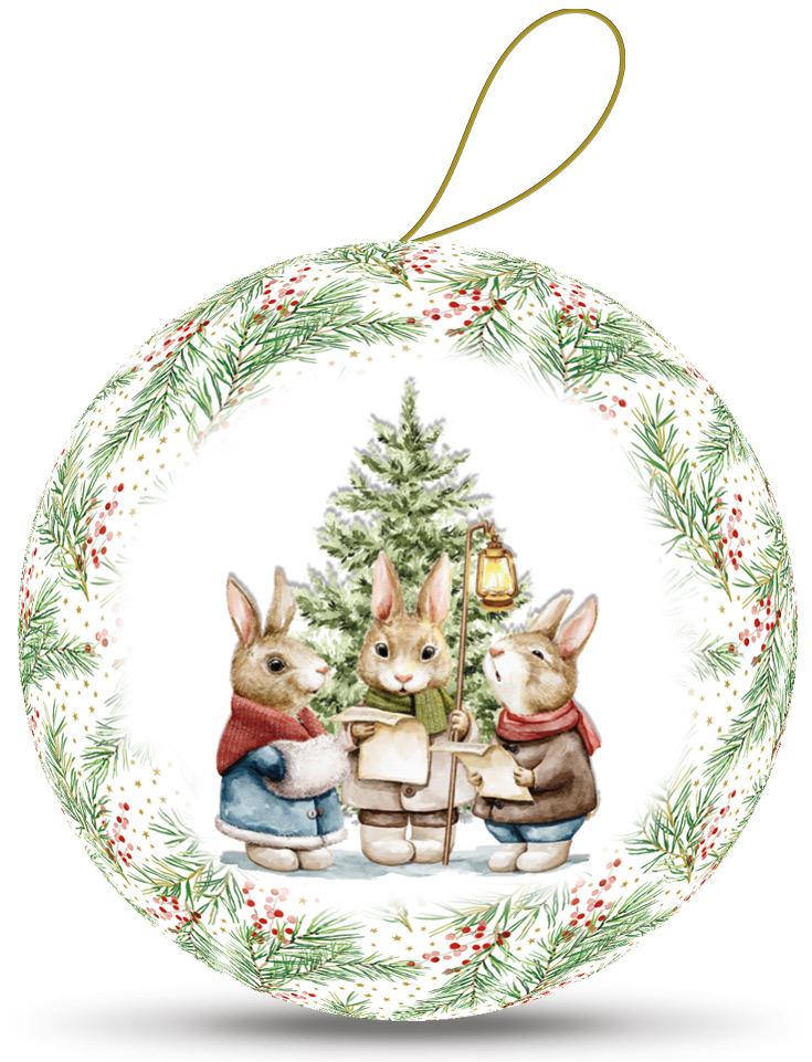 Weihnachtskugel "Unter´m Mistelzweig"