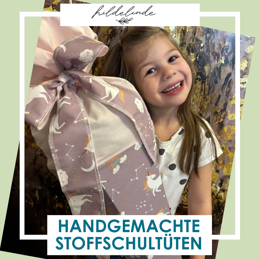 Stoffschultüte Einhorn