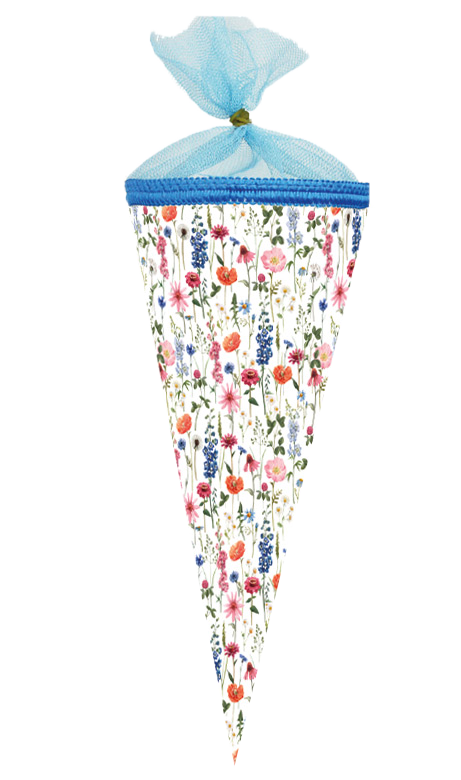 Geschenktüte mit Blumenstreumuster