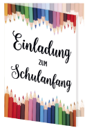 5er Set Einladungskarten - Schulstart