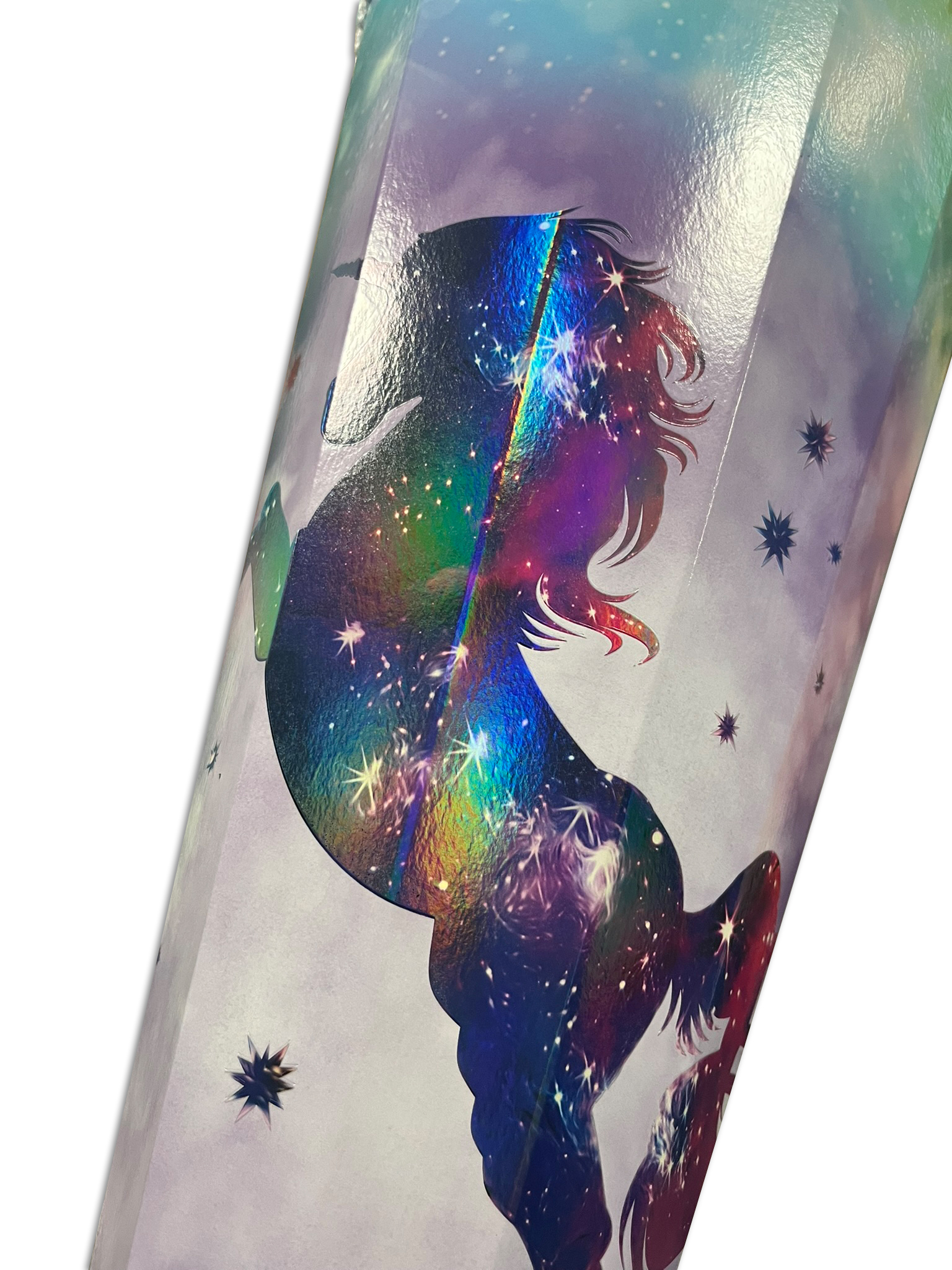 Galaxy Unicorn mit Effektfolie