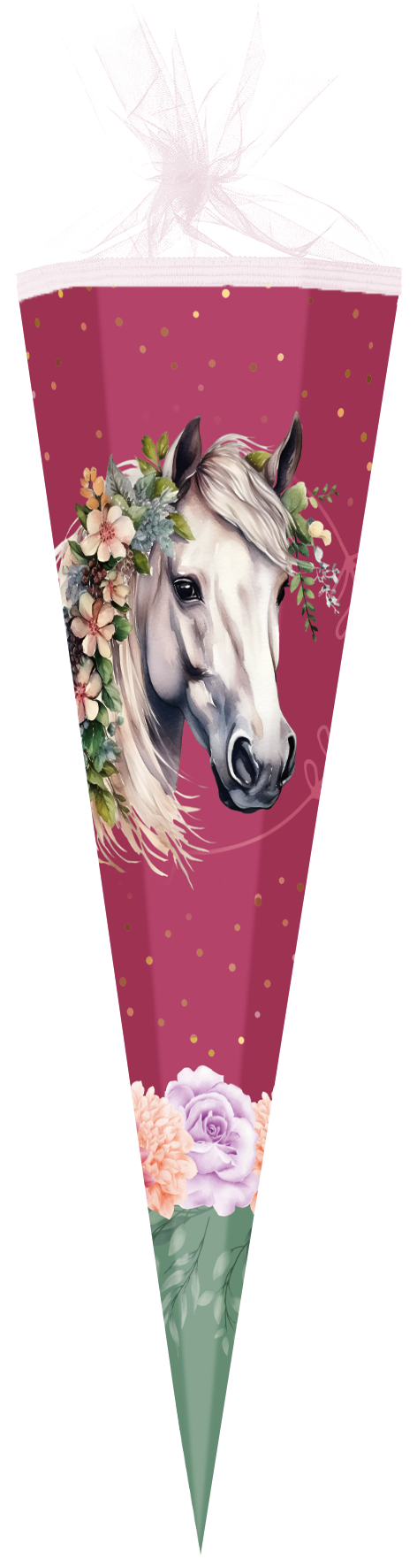 Schultüte Floral Horse