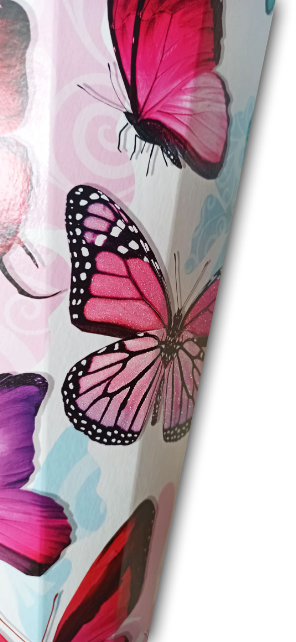 Schultüte Schmetterling mit Glitzer