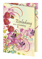 5er Set Einladungskarten - Flowers