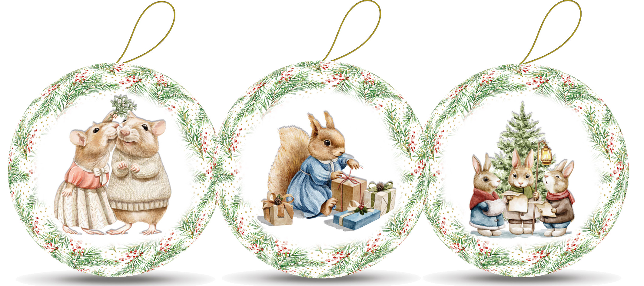 Weihnachtskugel "Unter´m Mistelzweig"