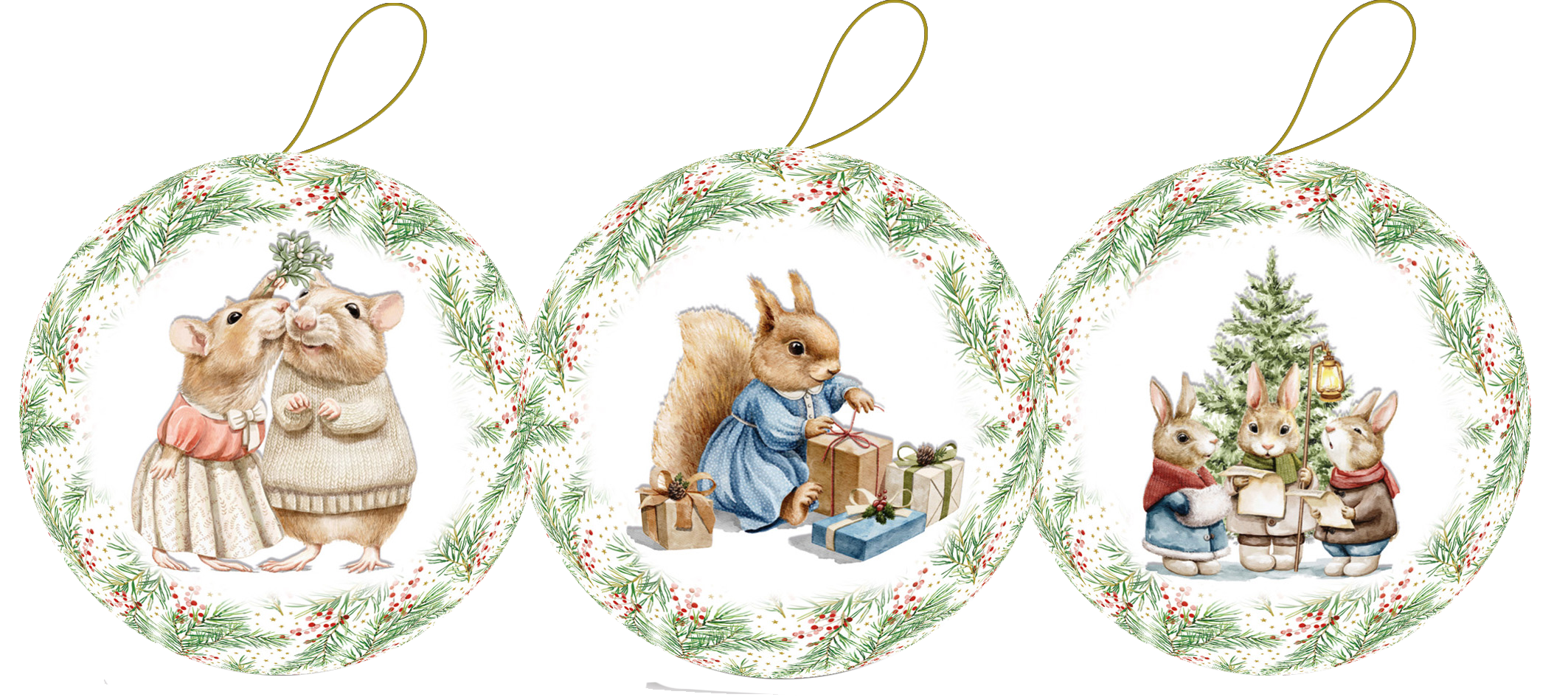 Weihnachtskugel "Unter´m Mistelzweig"
