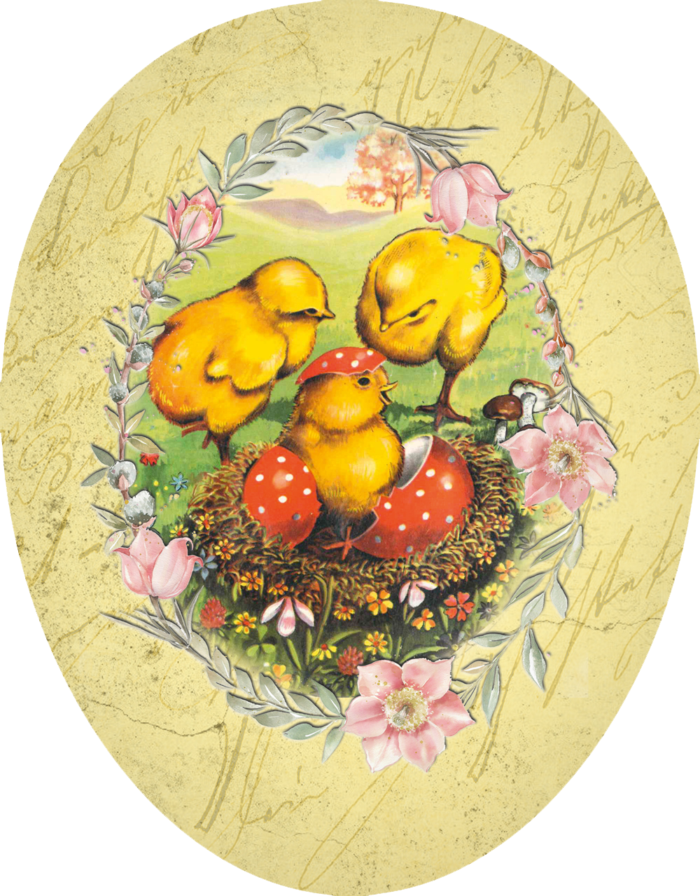XL Osterei 25 cm - Osterglück gelb