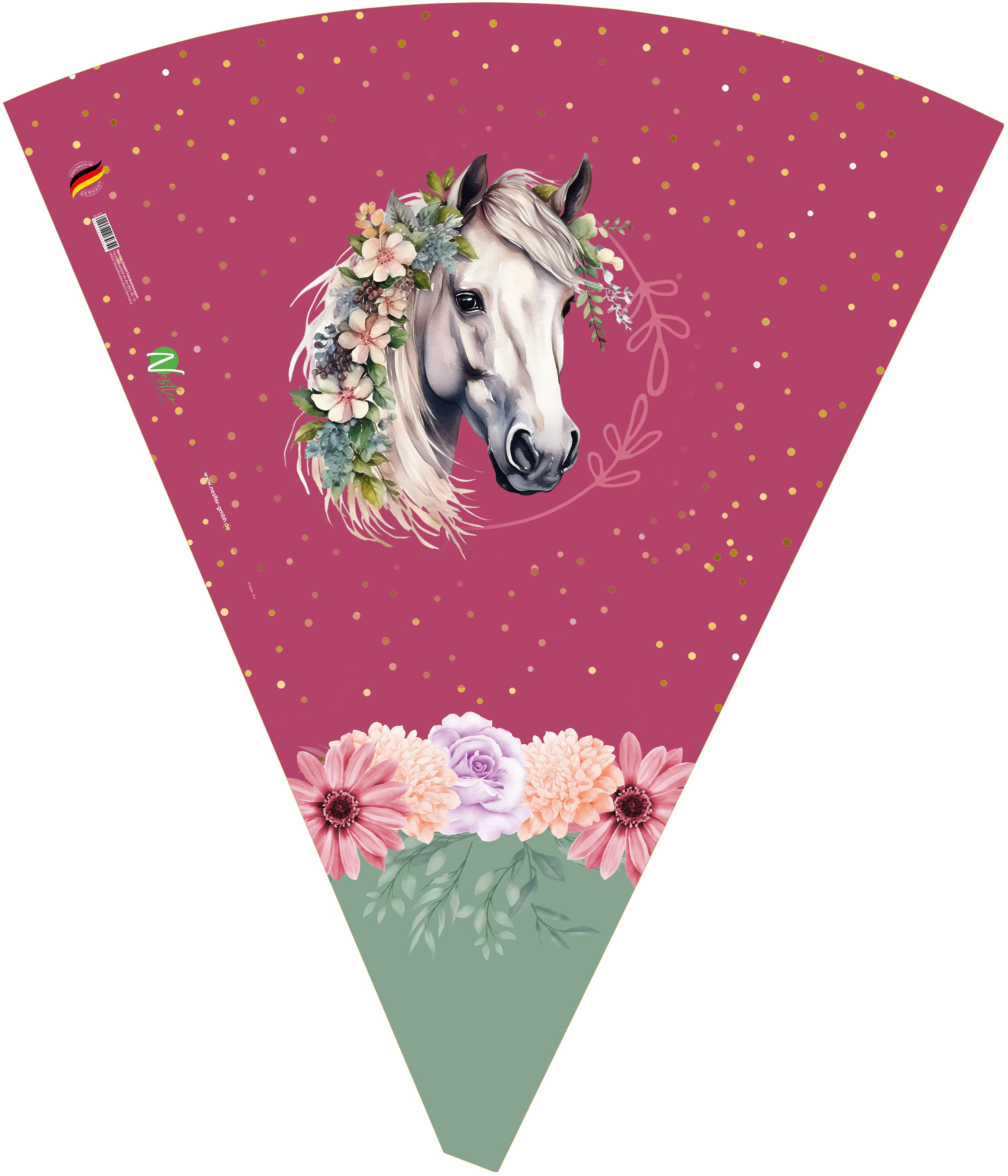 Schultüte Floral Horse