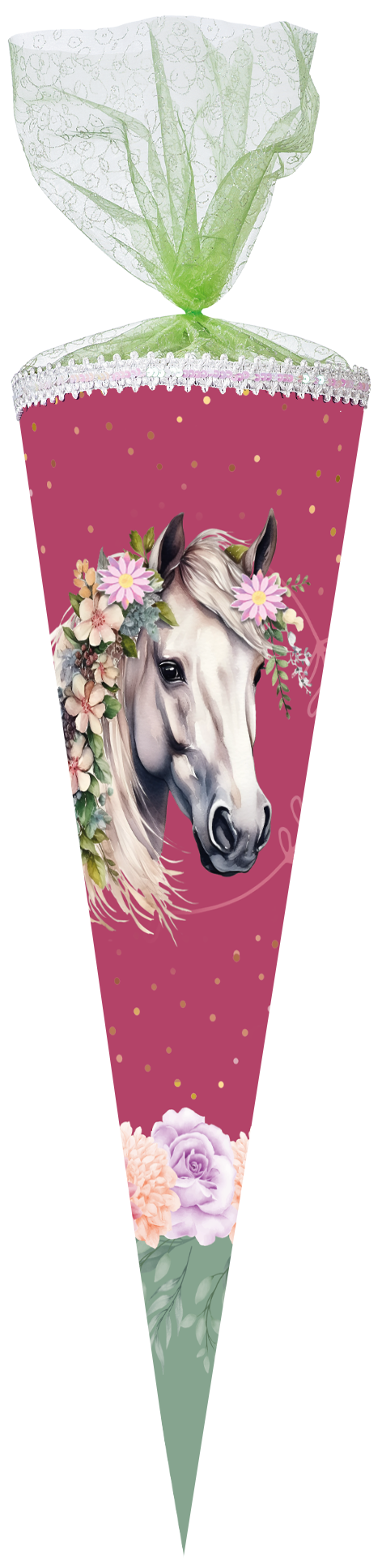 Schultüte Floral Horse