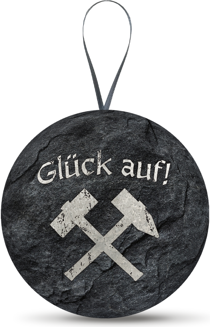 Weihnachtskugel "Glück auf!"