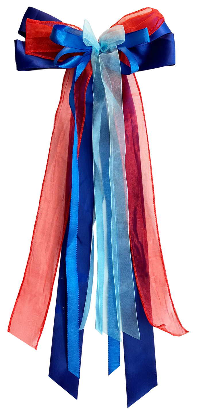 Schleife - Blau / Rot