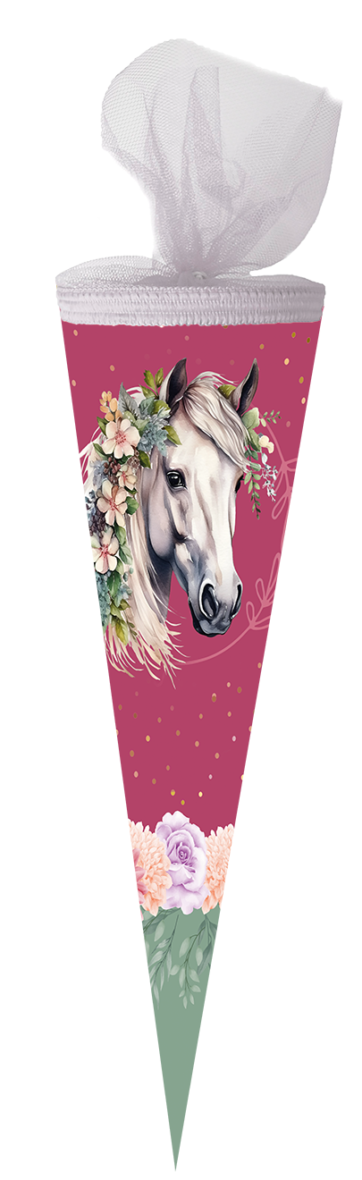 Schultüte Floral Horse