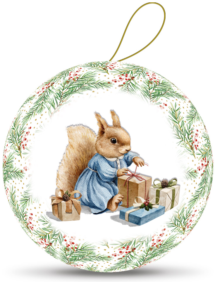 Weihnachtskugel "Unter´m Mistelzweig"