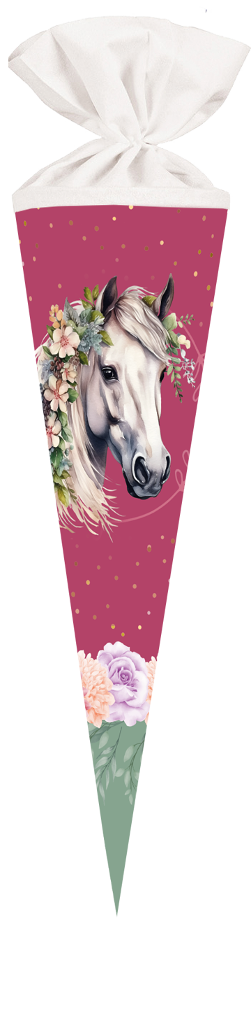 Schultüte Floral Horse