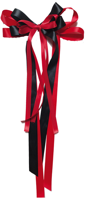 Schultütenschleife rot/schwarz